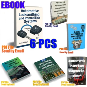 nouveau 6 pièces ebooks pdf guide de verrouillage automobile/diagnostic par injection électronique/concepts électroniques de base auto course ebook